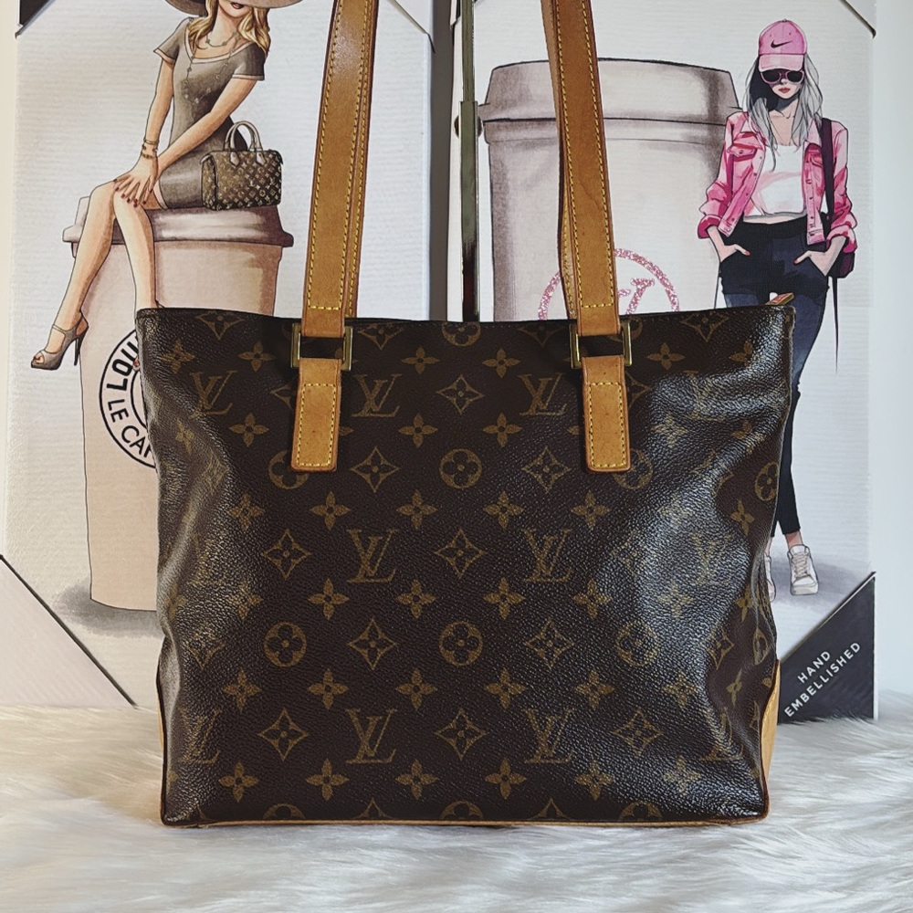 💃AUTHENTIC LOUIS VUITTON CABAS PIANO HANDBAG TOTE PURSE MONOGRAM DU0092 - Picture 1 of 11